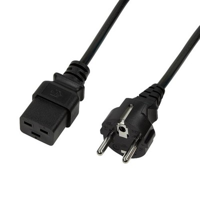 LogiLink CP151 Netzkabel, CEE7/7 zu IEC C19, schwarz, 1 m