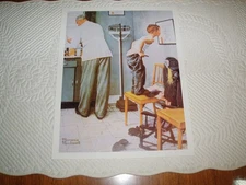 Norman Rockwell "Before the Shot" at the Doctor's Office 14" x 11" Color Print