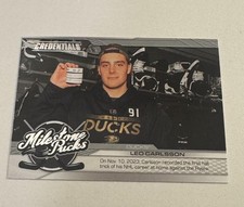 Leo Carlsson 2024-25 Credentials Milestone Pucks Mp-lc
