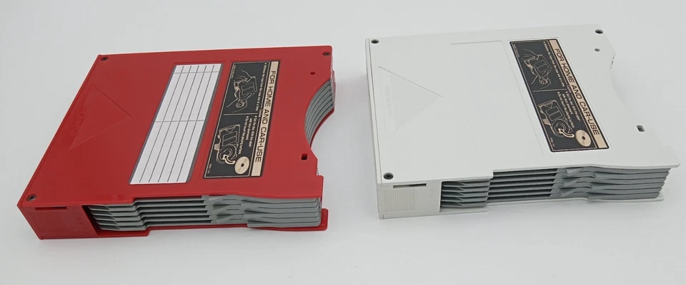 (2) Cartucho de cargador de 6 discos PIONEER reproductor de CD multi-reproducción cambiador rojo/blanco Foto 3 de 4