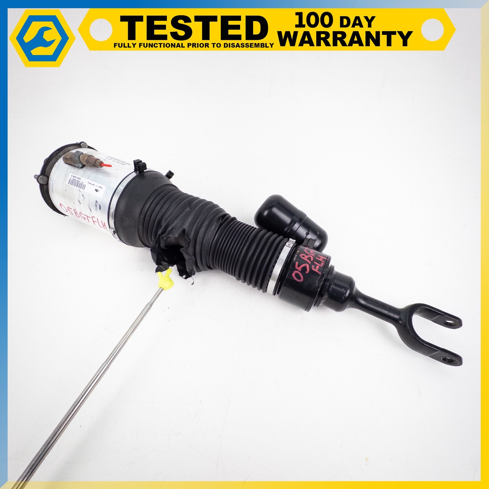 03-13 BENTLEY CONTINENTAL GT FRONT LEFT AIR RIDE AIR SHOCK STRUT OEM