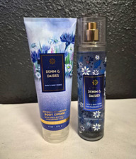 Bath  Body Works "Denim  Daisies" 2pc Body Care Set: Mist  Body Cream