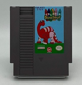 Color A Dinosaur Nintendo NES CIB Complete