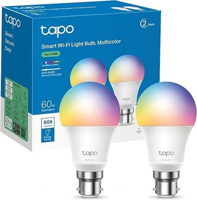 Tapo Smart WiFi Multicolor Light Bulb, *2-Pack*