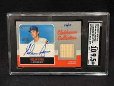 NOLAN RYAN 2019 TOPPS HERITAGE CLUBHOUSE COLLECTION USED AUTO 4/25 SGC 9.5 10
