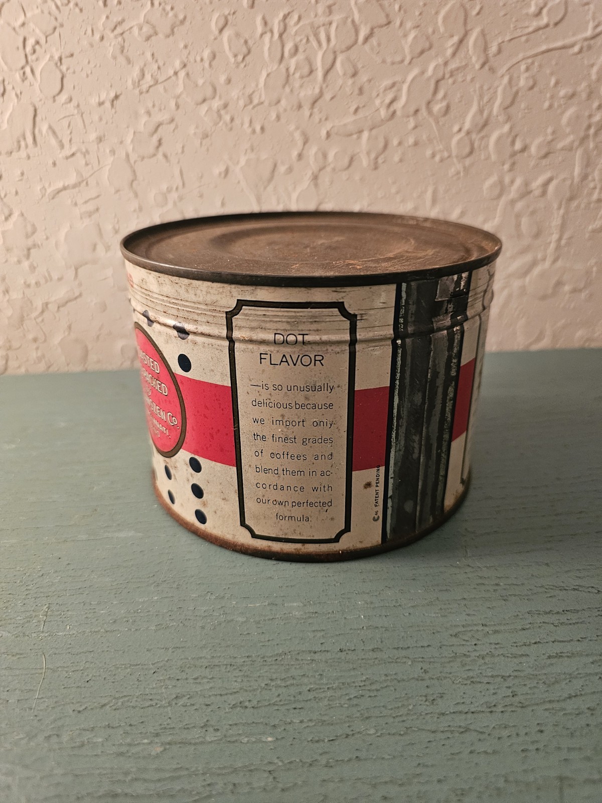 Vintage New/Old Stock Dot Coffee 1Lb Can W/Key, Sealed-Very Good