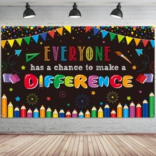 Motivational Classroom Banner Decorations Positive Backdrop Inspirational Bac...