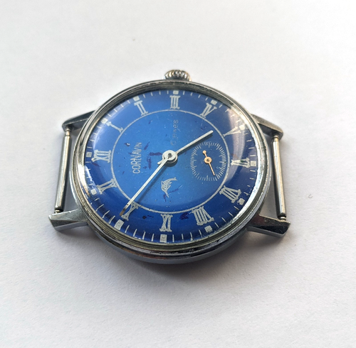 RARE Vintage Soviet Watch POBEDA Victory CORNAVIN 15 Jewels made in USSR 1970s - Picture 3 of 8