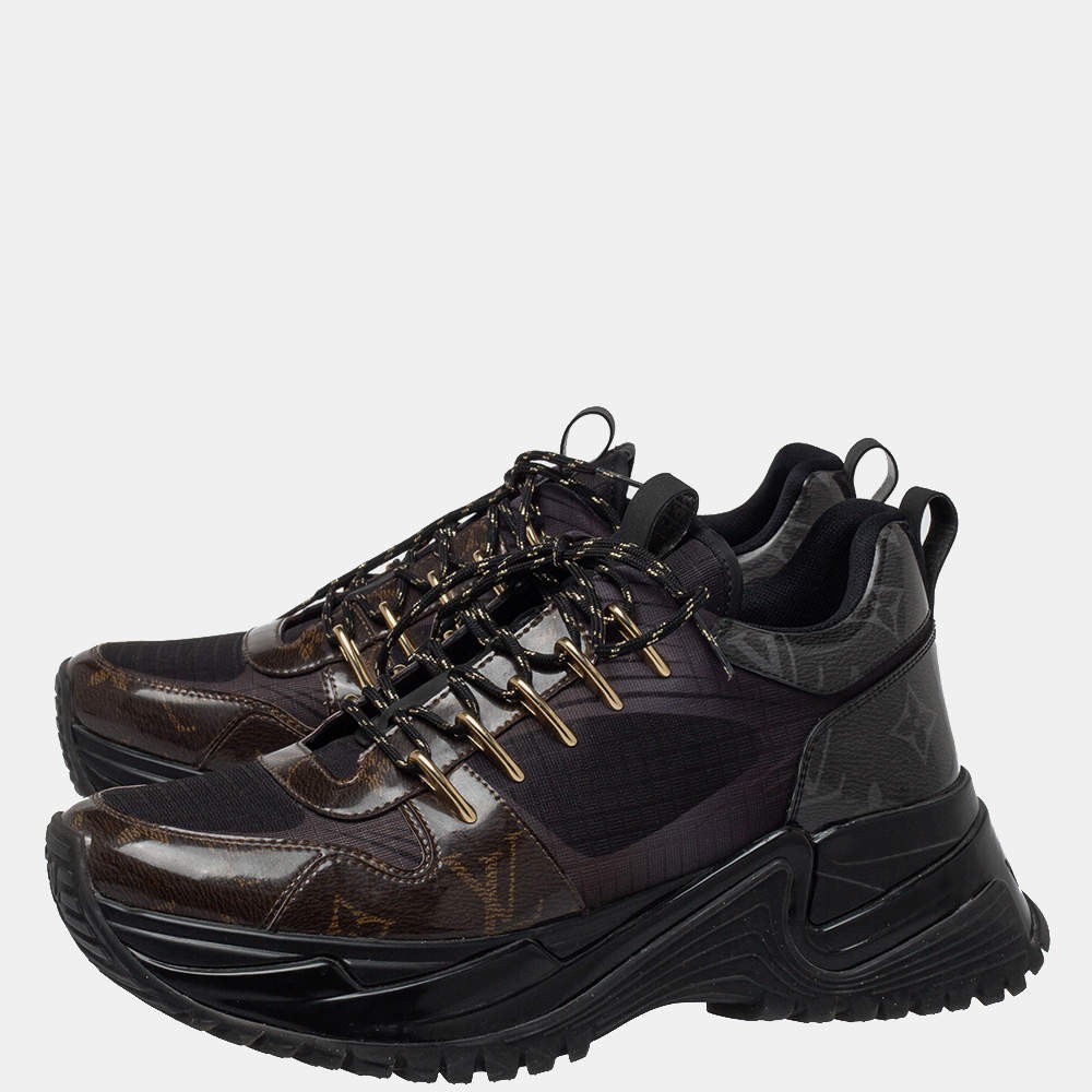 Louis Vuitton BlackBrown Monogram Canvas And Mesh Run Away Pulse