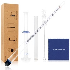 0-200 Proof  Tralle Alcohol Hydrometer with Glass Test Jar Kit, Accurate Tes...