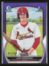 Luis Rodriguez 2023 Bowman Chrome Purple Refractor /250 #BCP-130 St. Louis
