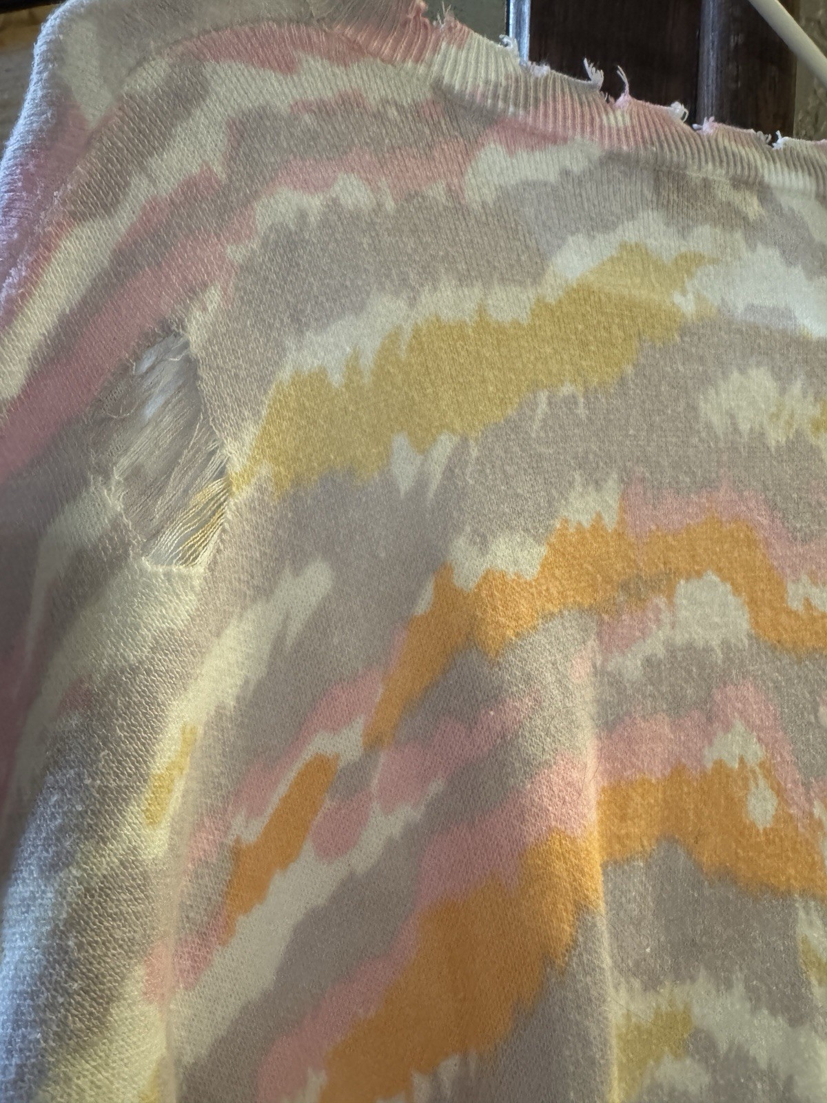 Fate Distressed Multicolor Abstract Pullover Swea… - image 5