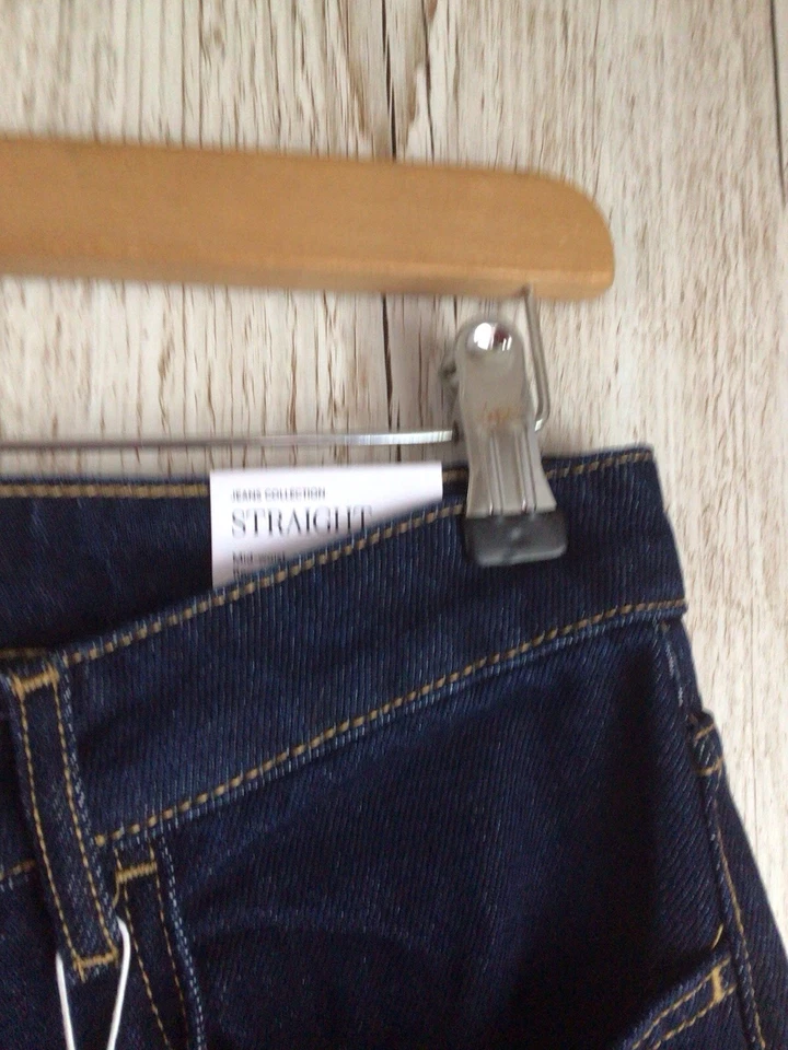 Ladies MANGO Dark Blue Straight Jeans Size 10 New With Tags Matilda - Image 4 of 4