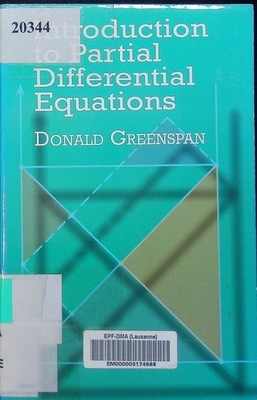 Introduction to partial differential equations Donald Greenspan.