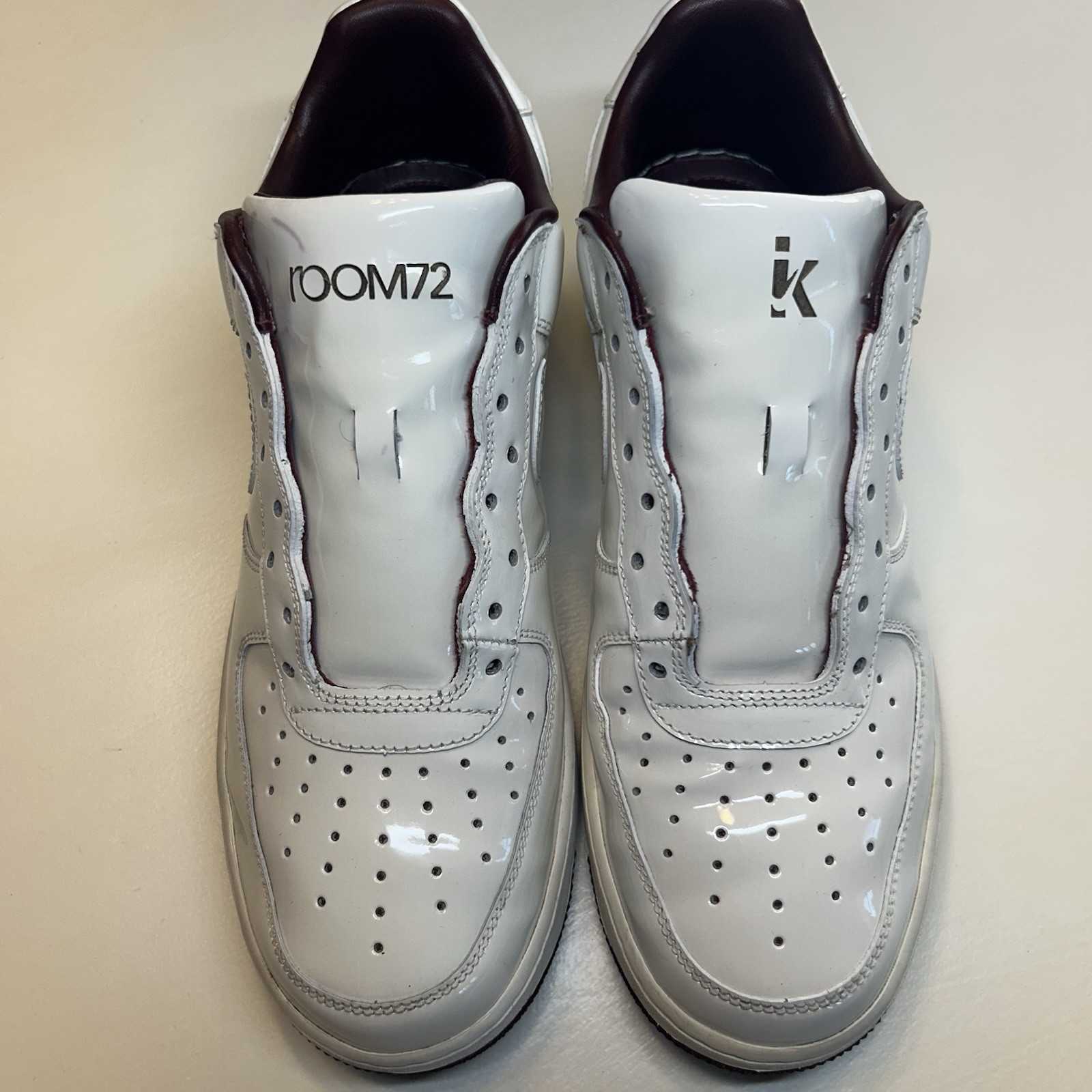 Size 9 Sample Nike Room 72 Air Force One Entourage Premium Georges Patent image 3