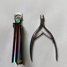Multicolor Curved Metal Finger Nail Clipper &...