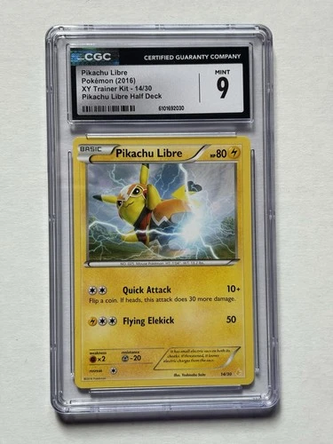 New ListingPikachu Libre 14/30 XY Trainer Kit Half Deck Promo CGC 9 Mint Pokemon Card