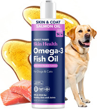 Salmon Oil for Dogs  Cats   Omega 3 Fish Oil Supplement for Skin, Coat, Joint 