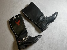 HARLEY-DAVIDSON Womens BOOTS 8 Black kazak Bicker low heel genuine leather shoes