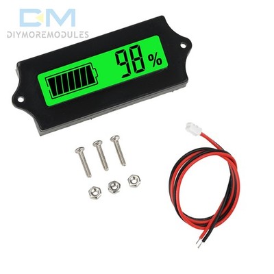 12V 24V 36V 48V Li-ion Lead-Acid Battery Level Indicator Remaining Power Display