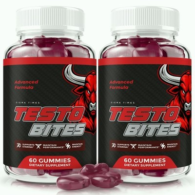 Testo Bites Gummies for Men, TestoBites Performance Male Gummy Supplement -2Pack