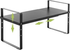 Expandable Cabinet Shelf Organizer Rack, Stackable Kitchen Counter Storage