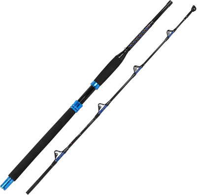 1-Piece Saltwater Offshore Trolling Rod Conventional Boat Rod Carbon Fishing Pol