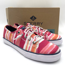 Sperry SEACOAST Girls' NEW Sneakers Pink Watercolor Multiple Sizes
