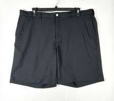 Peter Millar Salem Performance Shorts Mens 42x9 Black Golf Crown Sport ME0EB82