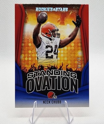 2023 Panini Rookies & Stars Standing Ovation #SO-17 Nick Chubb Red & Blue 01/15