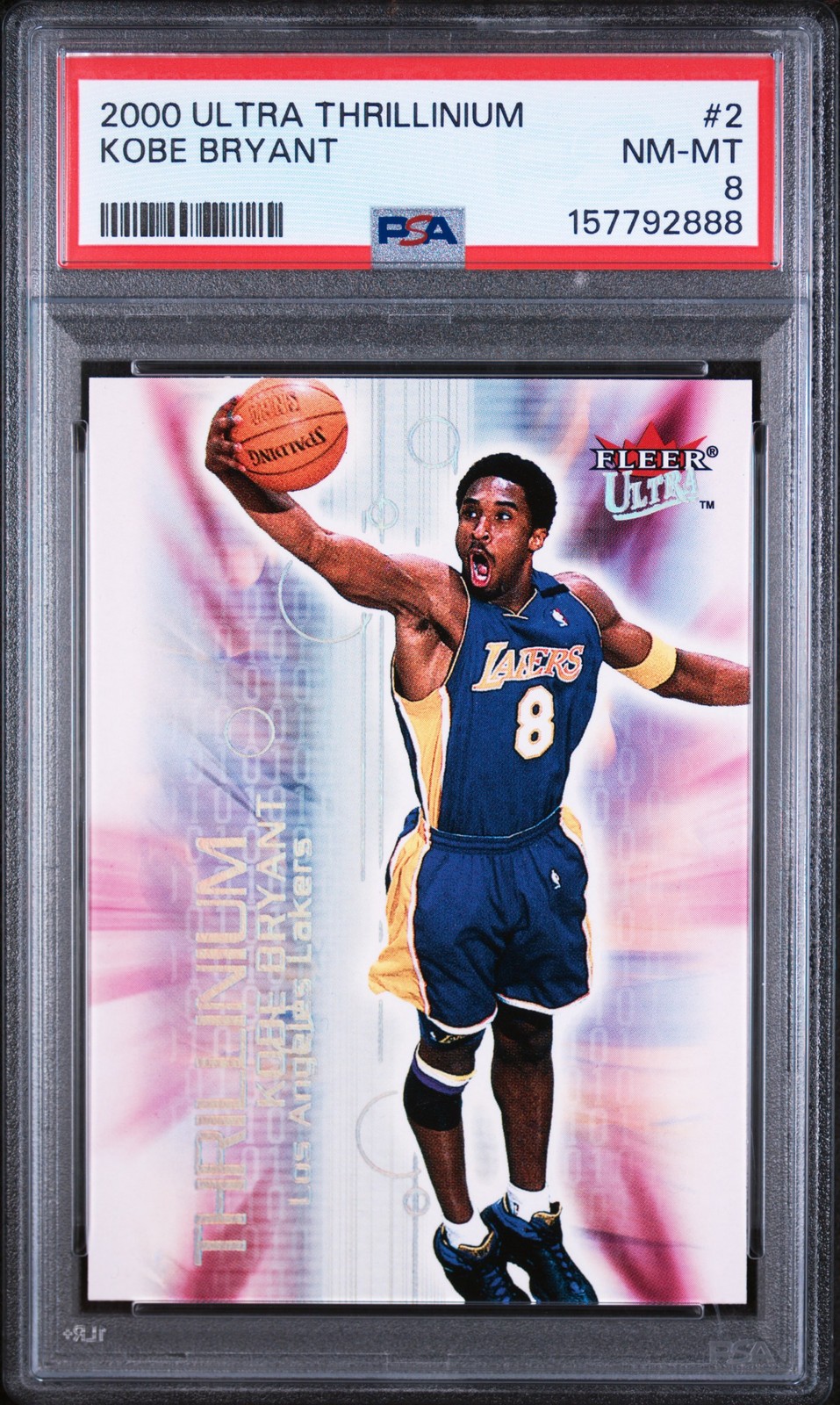 2000-01 Ultra #2 T Kobe Bryant Thrillinium PSA 8