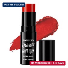 Red Face Paint Stick, Highly Pigmented Full Coverage Washable Cream Face Body