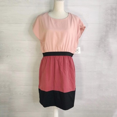 NWT Relativity - Pita Pink color block sleeveless dress, L