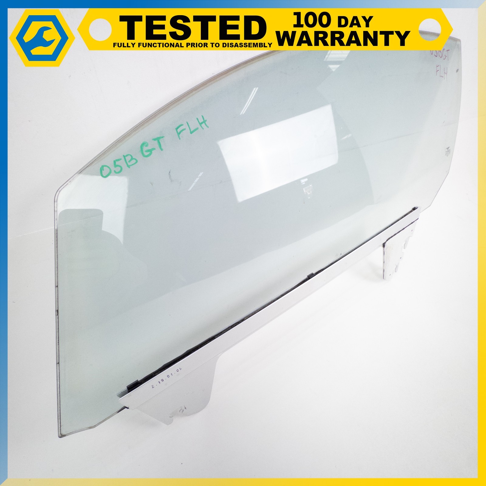 03-10 BENTLEY CONTINENTAL GT COUPE FRONT LEFT DRIVER SIDE DOOR WINDOW GLASS OEM