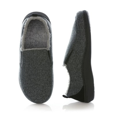Powerstep Archwear Men s Twin Gore Slippers Size 9/10 Charcoal Orthopedic New