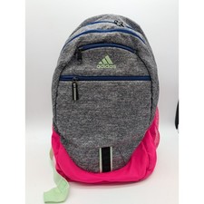 Adidas Backpack Gray Pink Heathered School Bag Multi Pocket Mint Straps