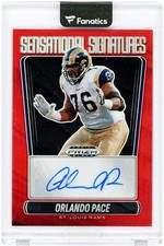 Orlando Pace Rams Signed 2025 Panini Prizm Black Red Prizm #SS-OPE #9/99 Card