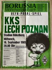 Plakat 1985 Borussia Mönchengladbach - Lech Poznan POLAND EC BRD DFB DDR WM UEFA