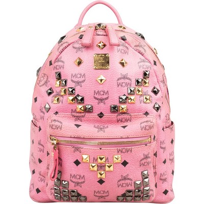 MCM Monogram Visetos Small Stark Studded Backpack Rucksack