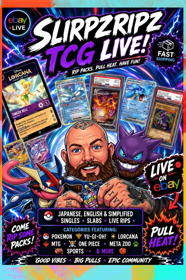 $1 STARTS! / POKEMON / ONE PIECE / YU-GI-OH / MTG / LORCANA and SPORTS