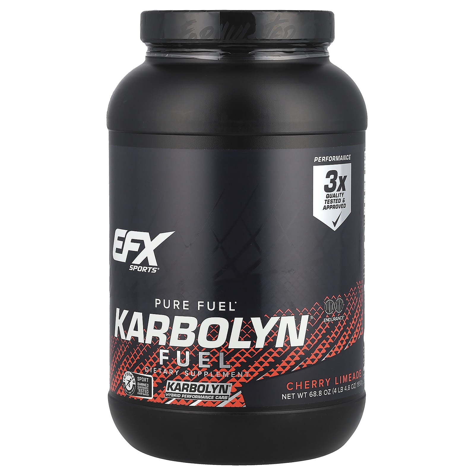 EFX Sports Karbolyn Fuel Cherry Limeade 68, 8 унций, 1950 г, без глютена, информированный