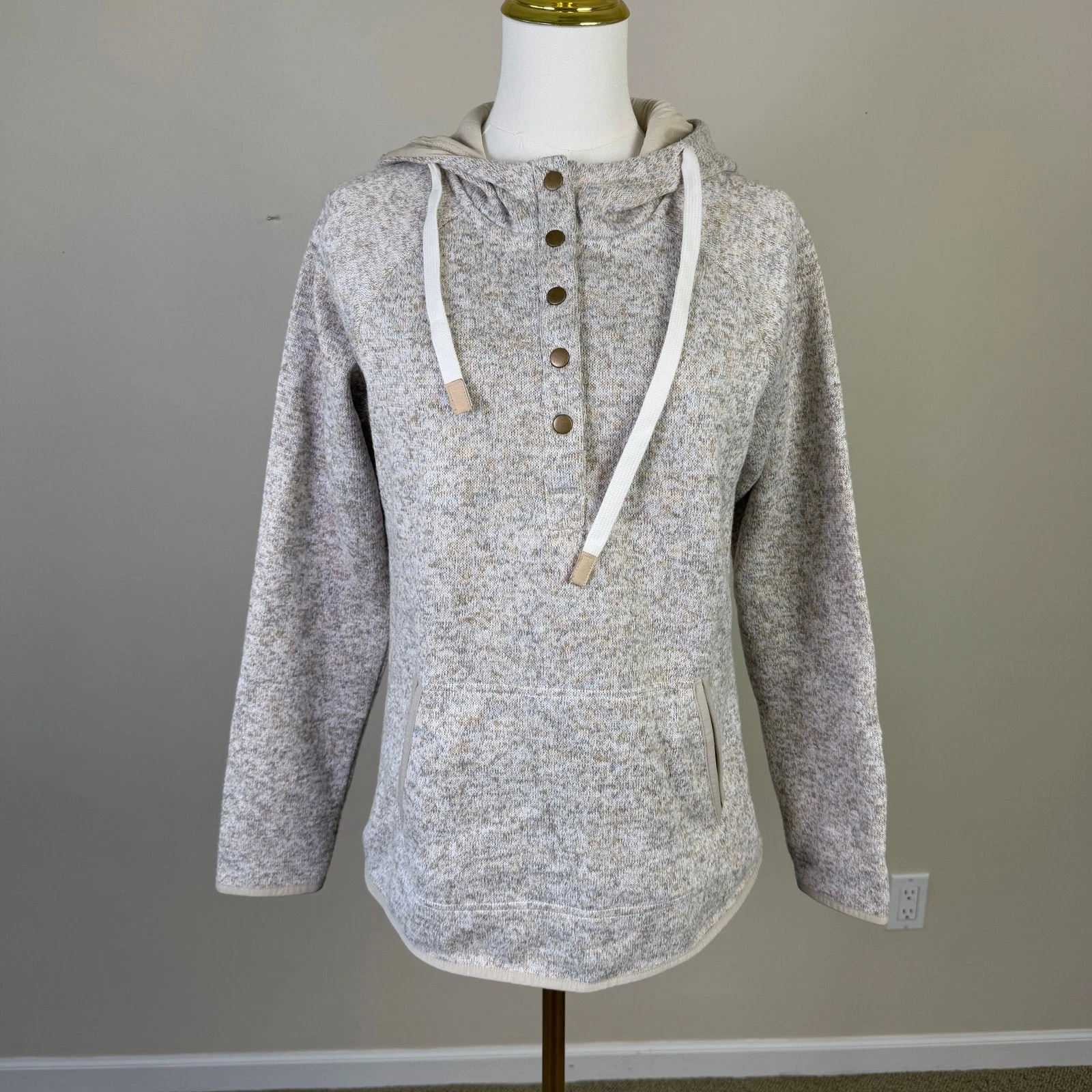 Thread Supply Pullover Snap Hand Sewn Hoodie Sweatshirt US Women's XS