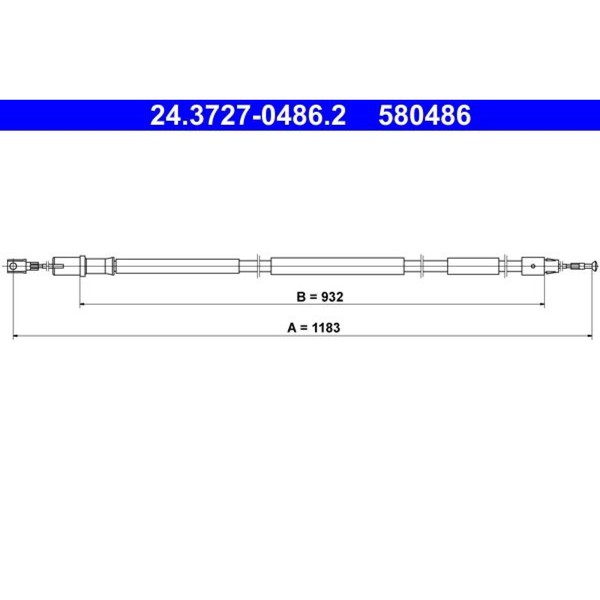 ATE 24.3727-0486.2 Seilzug Feststellbremse FüR Mercedes Benz Viano Vito Mixto-image