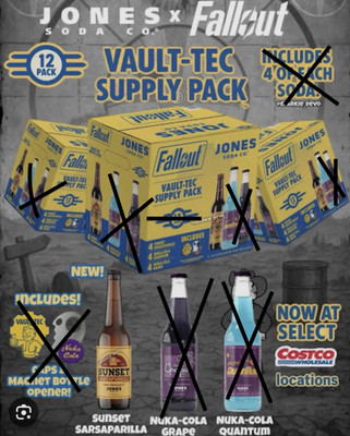 Jones Soda Co. Fallout Vault-tec   12 Pack SUNSET SARSAPARILLA ONLY!  FREE SHIP