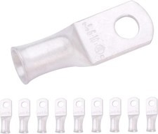 10pcs 6 AWG 10 Stud Tinned Copper Wire Lugs Heavy Duty Battery Cable Ends Gauge
