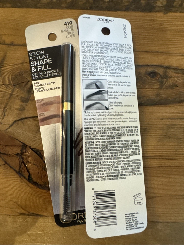 Lot of (2) Loreal Brow Stylist Lift & Shape Brow Definers #410 LIGHT BRUNETTE - Image 2 of 2