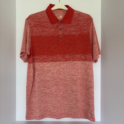 Puma Golf Polo Mens Size L, Red Ombré, Soft and Comfortable, Easy Care