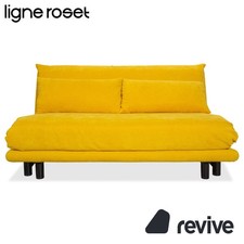 Ligne Roset Multy Stoff Dreisitzer Gelb Curry Mango Gestell Schwarz Manuelle