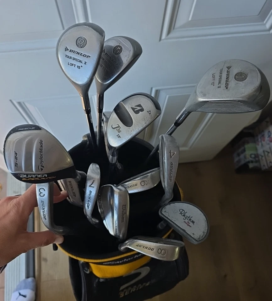 Мужской полный стартовый набор из 15 клюшек для гольфа под правую руку с сумкой-стойкой, чехлами, мячами, тройниками - Изображение 3 из 4
