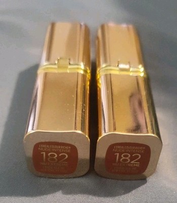 Lot of 2 L'Oreal Lipstick Color  Riche Lipstick 182 NuExtreme NEW